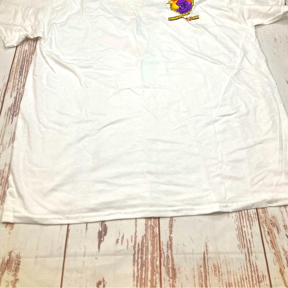 Gildan Heavy Cotton Short Sleeve Tee Shirt White Phantom Fireworks Sz XL - Picture 8 of 11